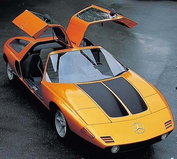 Mercedes-Benz C 111-2, Forschungsfahrzeug mit Vierscheiben-Wankelmotor, 1970.